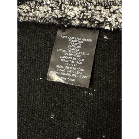 COC Clothing Obsessed Company Tweed Jacket Black White 2X Academia Office - Picture 10 of 16